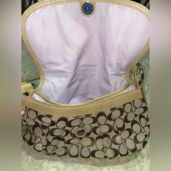 Coach signature Soho pleated Jacquard leather bag - Picture 4 of 10